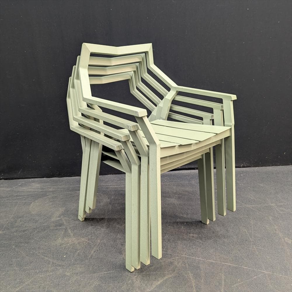 ジゼル　クン　アルミ　4脚　スタッキング　ガーデンチェア　イス　椅子　チェア　B