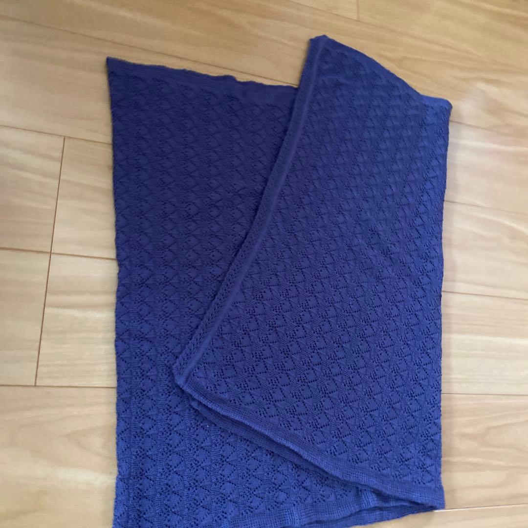 テビロン　膝掛け　紫色
