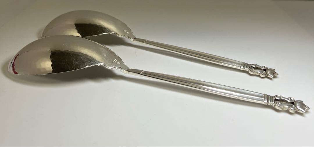 ジョージジェンセン　特大サービングスプーン2本228g東Y7-0917⭐︎2F