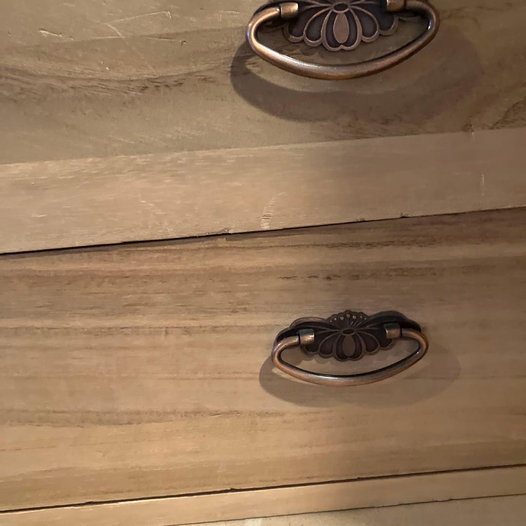 木製2段引き出し箪笥
