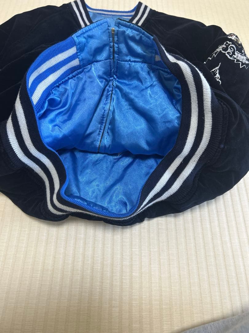 刺繍ドラゴン ベルベット スカジャン　 龍　虎　リバーシブル