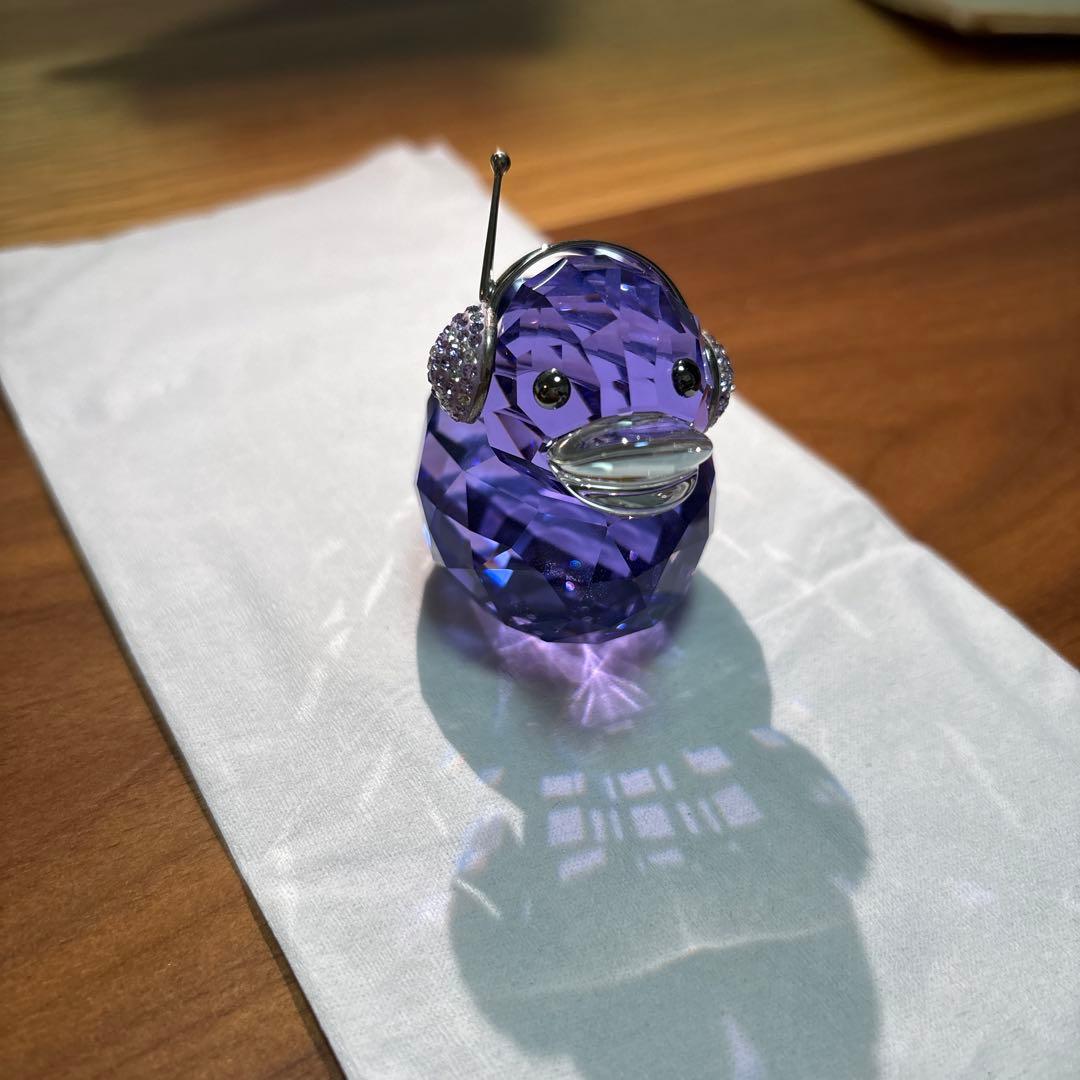 廃盤品貴重スワロフスキーハッピーダック置物