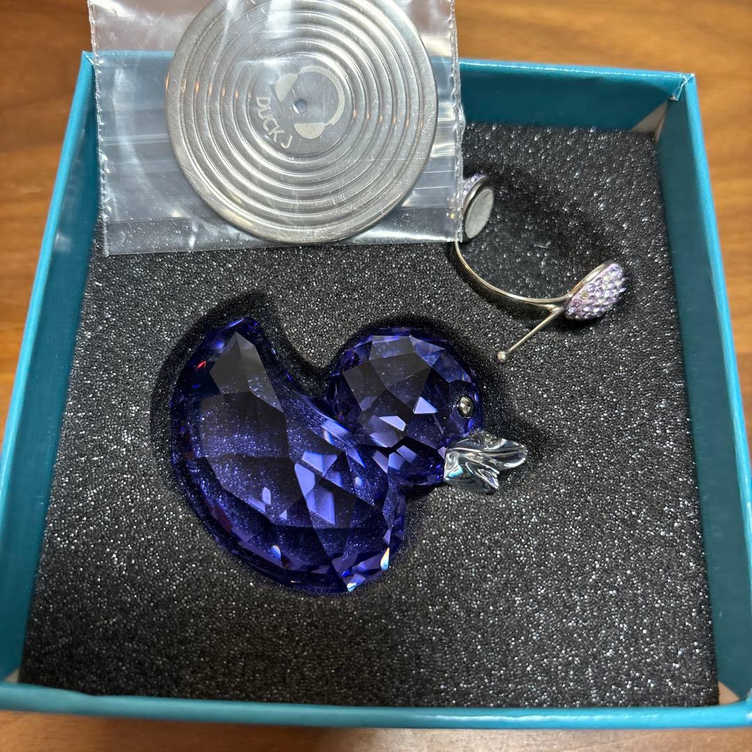 廃盤品貴重スワロフスキーハッピーダック置物