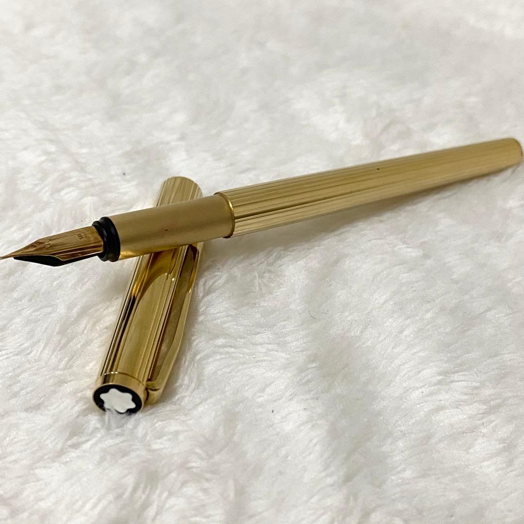 極美品　モンブランMONTBLANC ノブレス　ゴールド　万年筆　585 EF