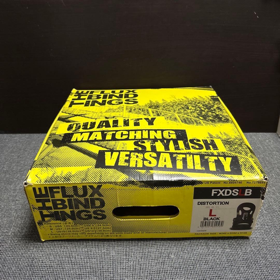 flux distortionスノーボード ビンディング ブラック/イエロー