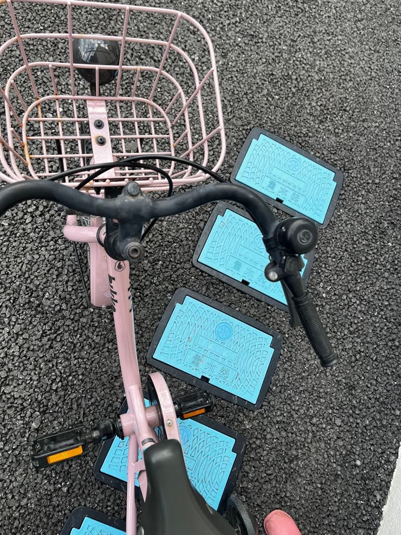 値下げ！！【美品】bikkeピンク 補助輪付き