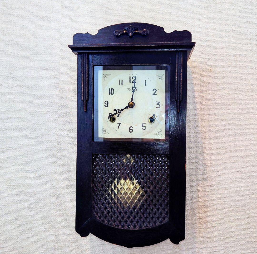 専用〈完動・美品〉Knight時計社　宮型ゼンマイ振り子時計　ボンボン時計古時計