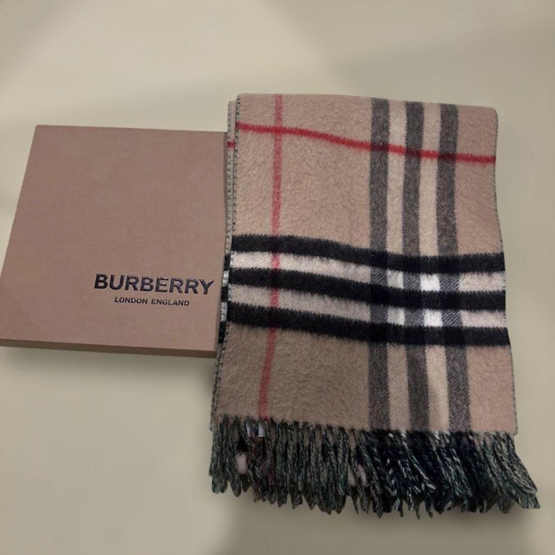 Burberry バーバリー マフラー メガチェック ノバチェック カシミヤ