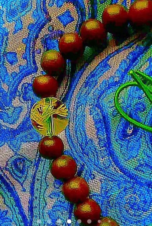 金運爆上げ　最高級　神龍刻印水晶＋総紫檀製　パワーブレスレット京都相剋寺