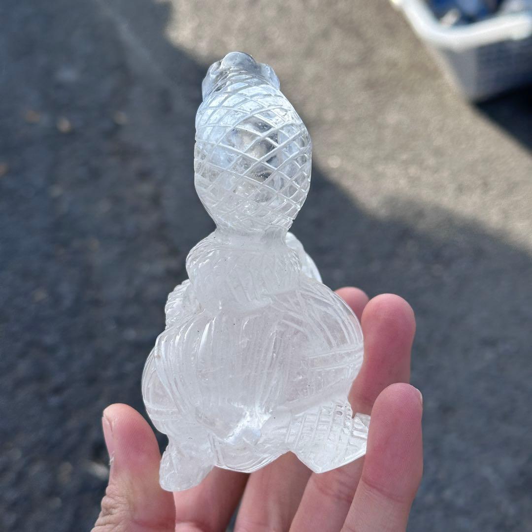 天然石 水晶の玄武様　置物　ご購入前に在庫確認必要G.158