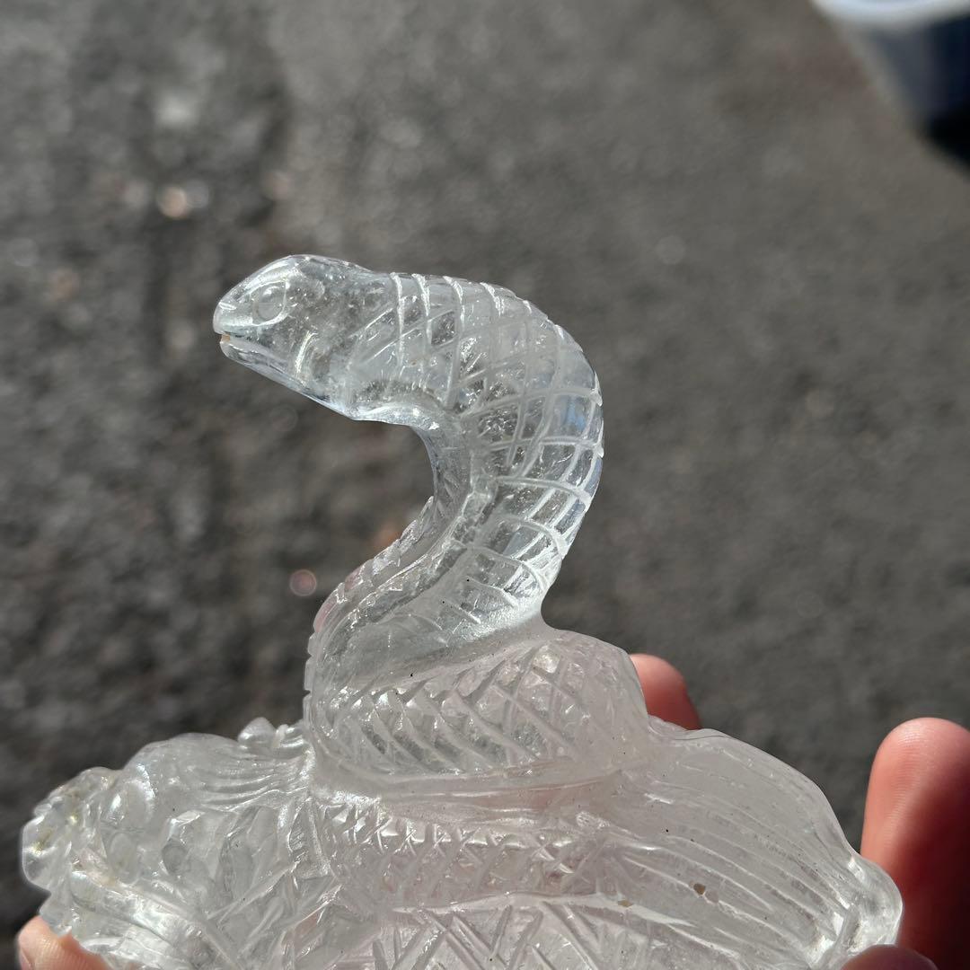 天然石 水晶の玄武様　置物　ご購入前に在庫確認必要G.158