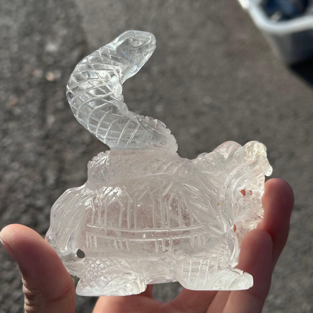 天然石 水晶の玄武様　置物　ご購入前に在庫確認必要G.158