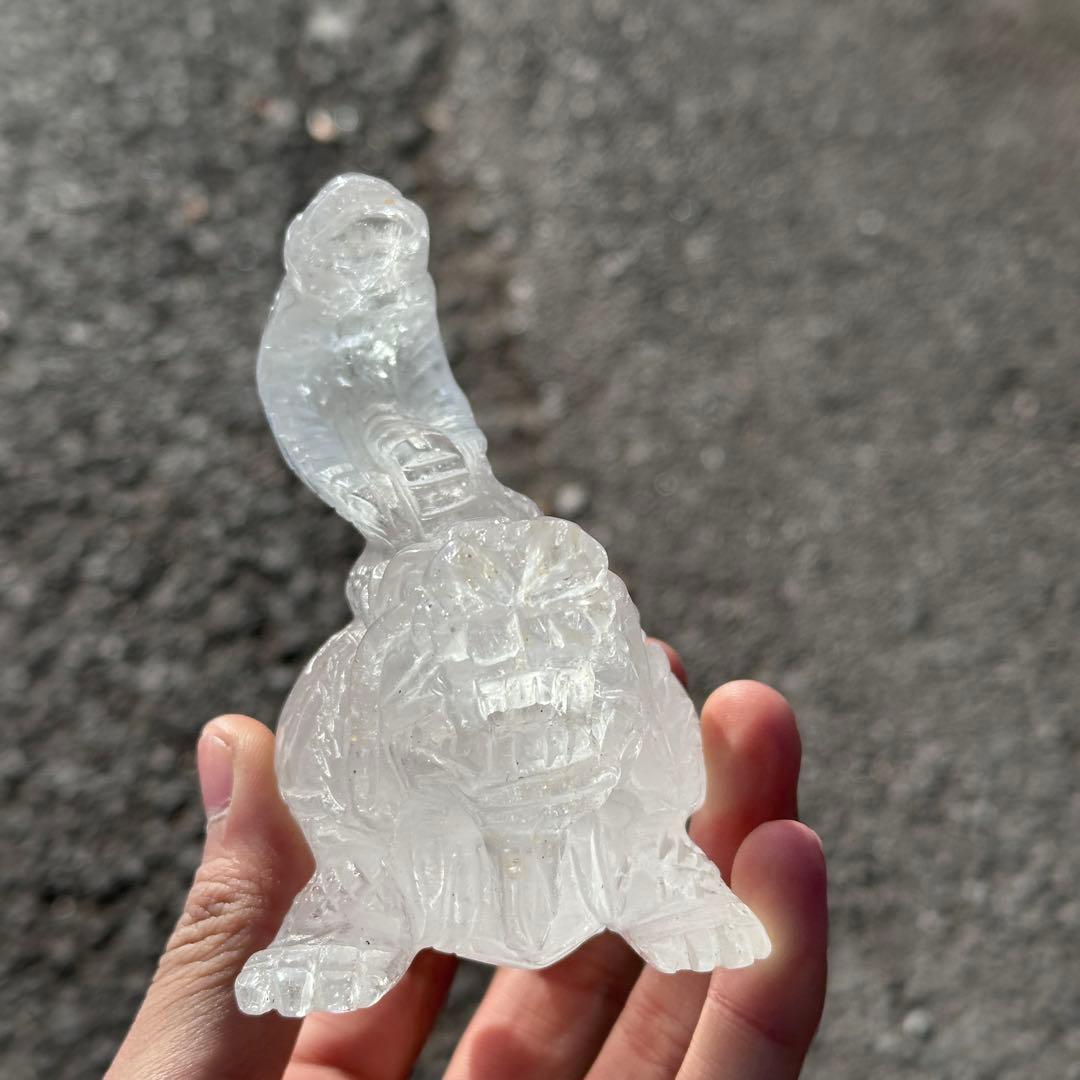 天然石 水晶の玄武様　置物　ご購入前に在庫確認必要G.158