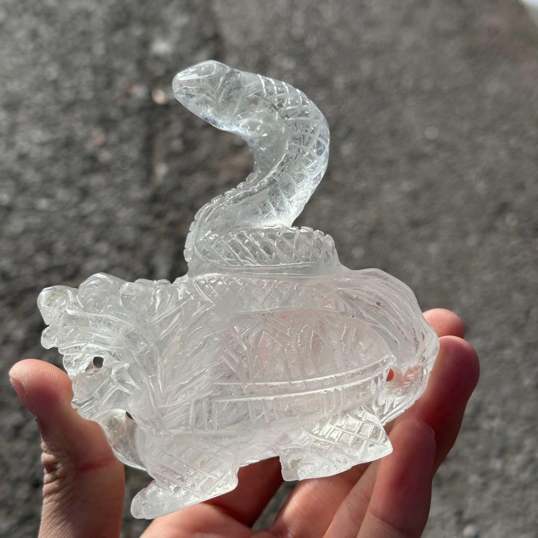 天然石 水晶の玄武様　置物　ご購入前に在庫確認必要G.158