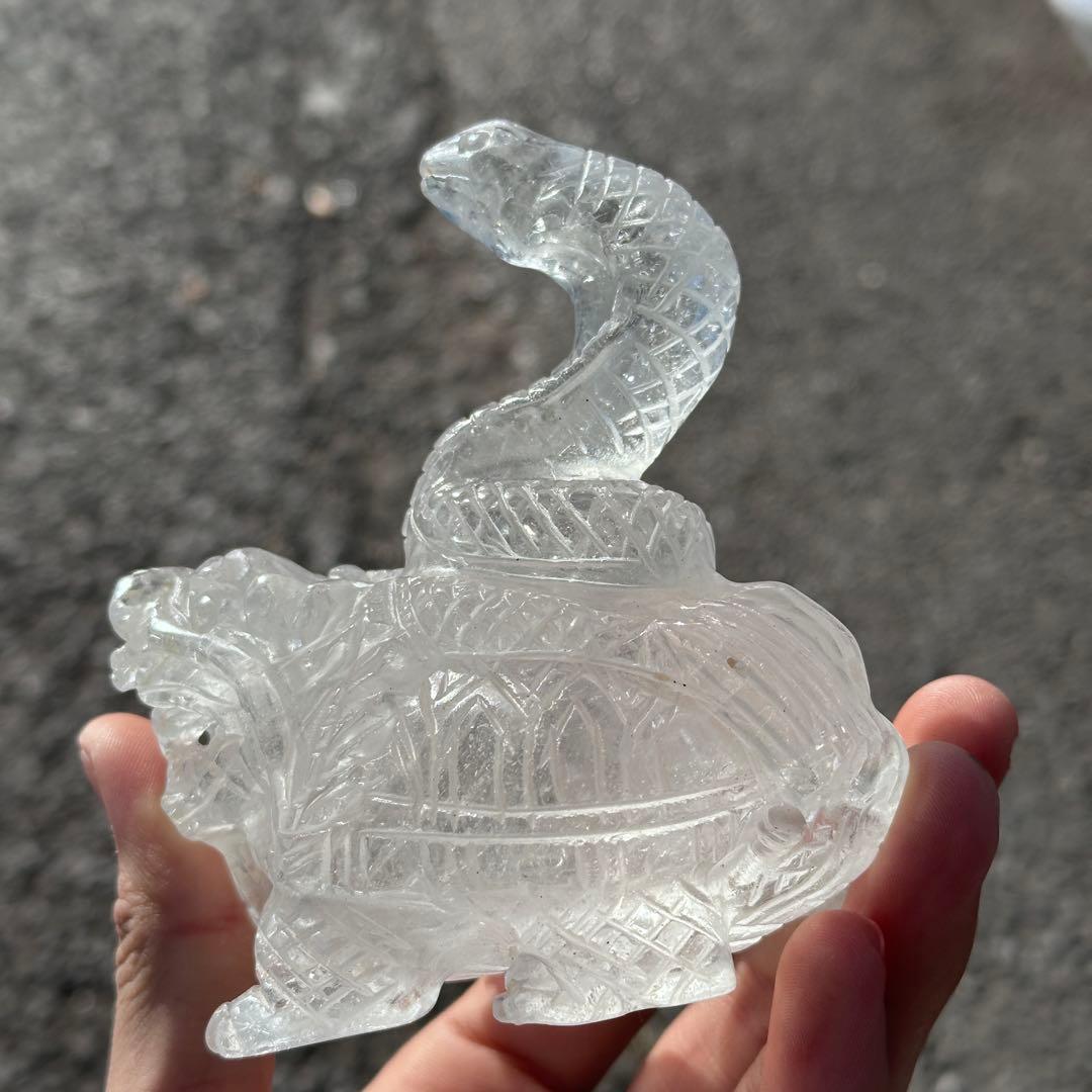 天然石 水晶の玄武様　置物　ご購入前に在庫確認必要G.158