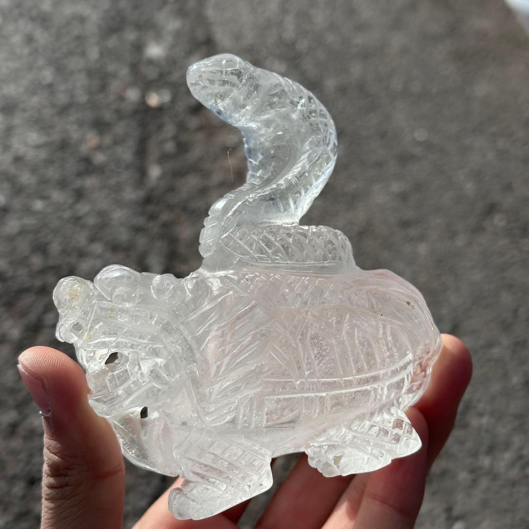 天然石 水晶の玄武様　置物　ご購入前に在庫確認必要G.158