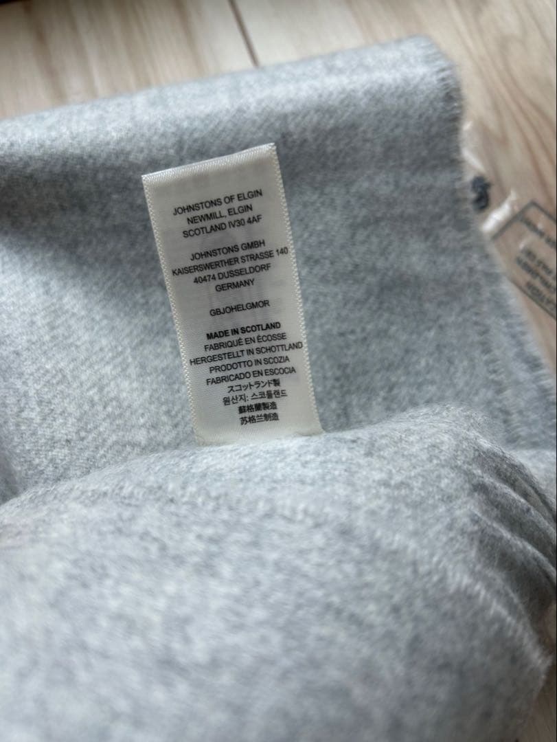 新品ジョンストンズ JOHNSTONS OF ELGIN カシミヤマフラー