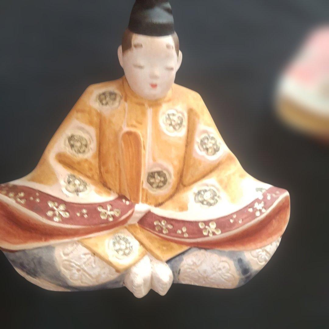 日展作家 北岡秀雄作【 雛人形 雅 】★陶器製 銘有り