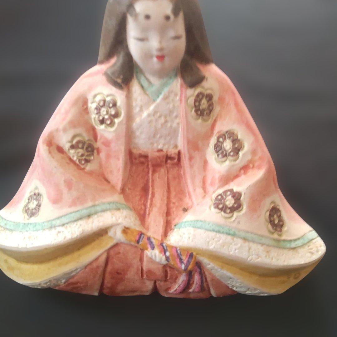 日展作家 北岡秀雄作【 雛人形 雅 】★陶器製 銘有り