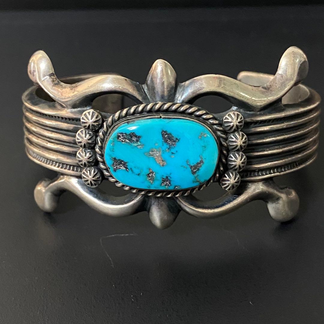 ターコイズ バングル ナバホ アメカジ トルコ石 ターコイズブルー シルバー
