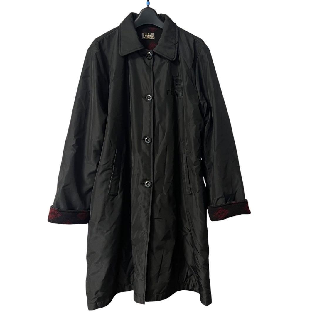 FENDI ヴィンテージ フェンディ ロゴ刺繍 コート