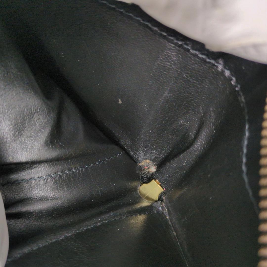 コムデギャルソン ラウンドジップ ファスナー 二つ折り財布 ブラック