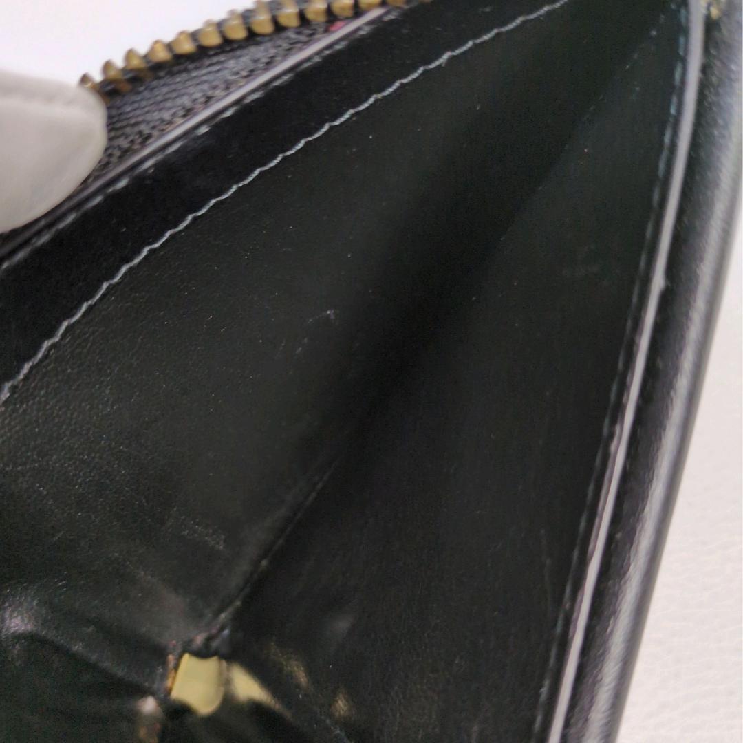 コムデギャルソン ラウンドジップ ファスナー 二つ折り財布 ブラック