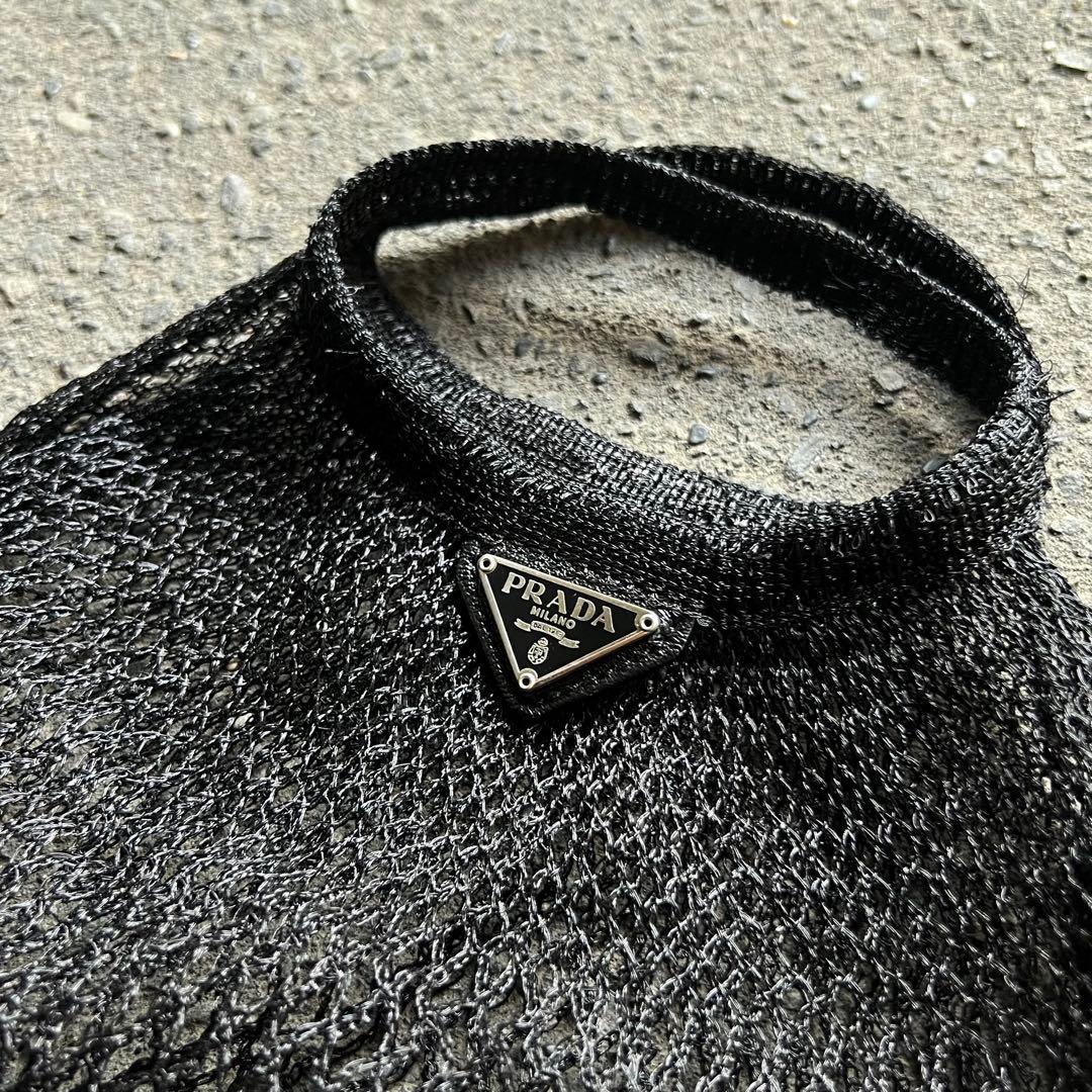 バッグ PRADA 90s vintage mesh net tote bag