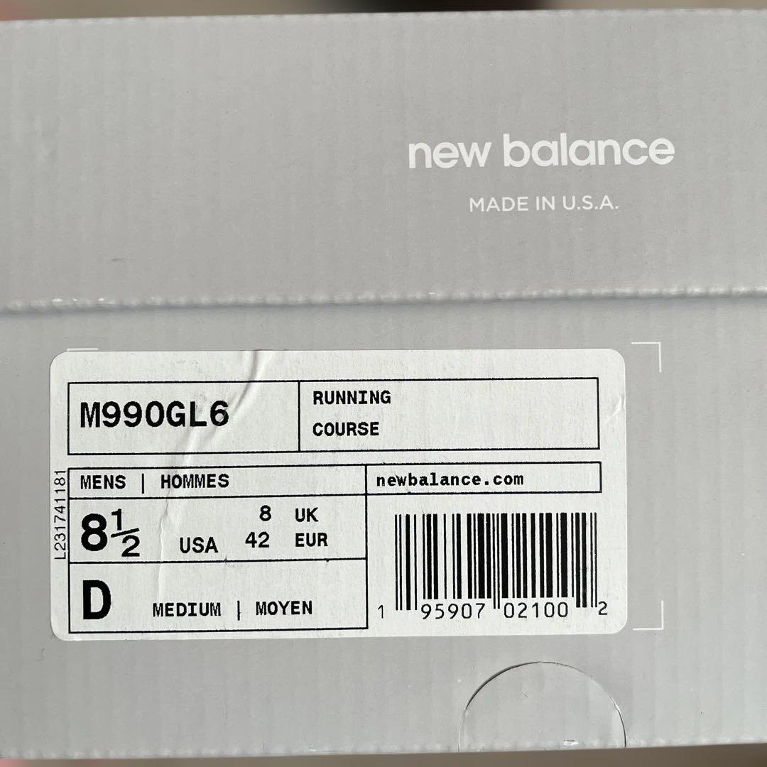 New Balance 990 v6 グレー 26.5