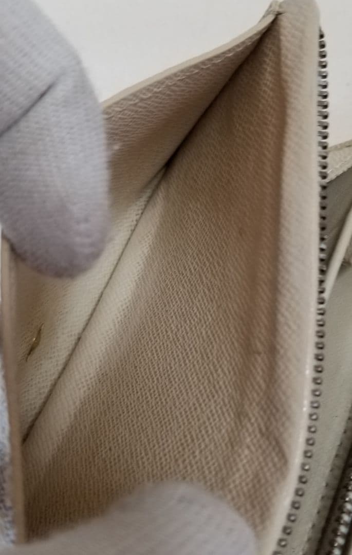 LOUIS VUITTON ダミエ アズール 二つ折り財布 ウォレット アイボリ