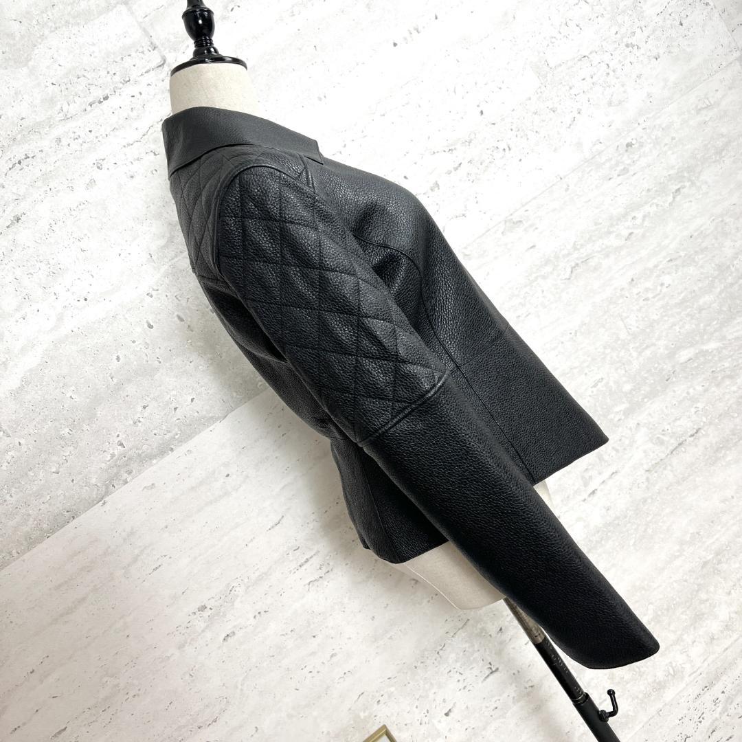 未使用タグ付★HERMES★ディアスキン★レザー★ジャケット★ライダース