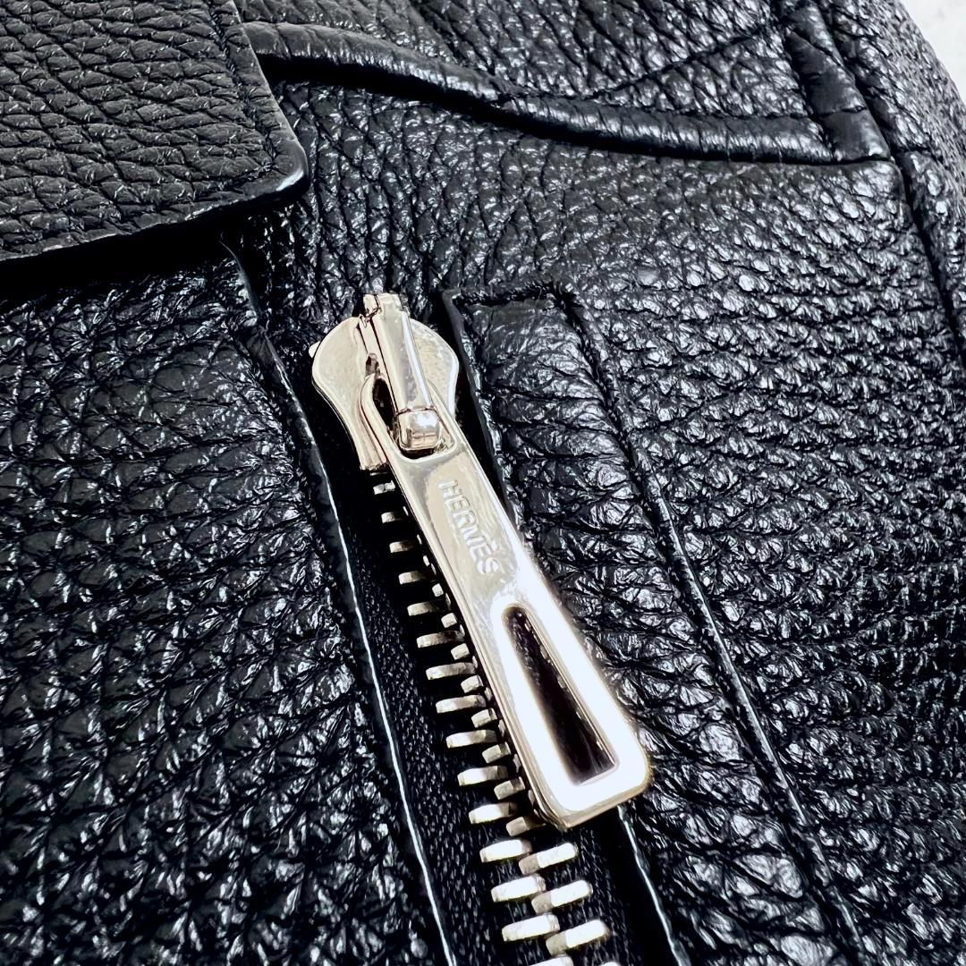 未使用タグ付★HERMES★ディアスキン★レザー★ジャケット★ライダース