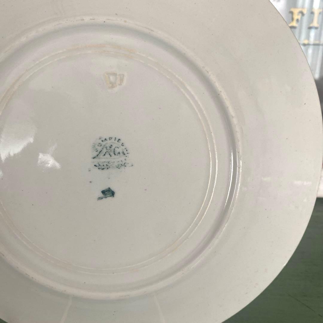 リュネヴィル　lunéville 白鳥やカメオ柄のプレート　フランスアンティーク