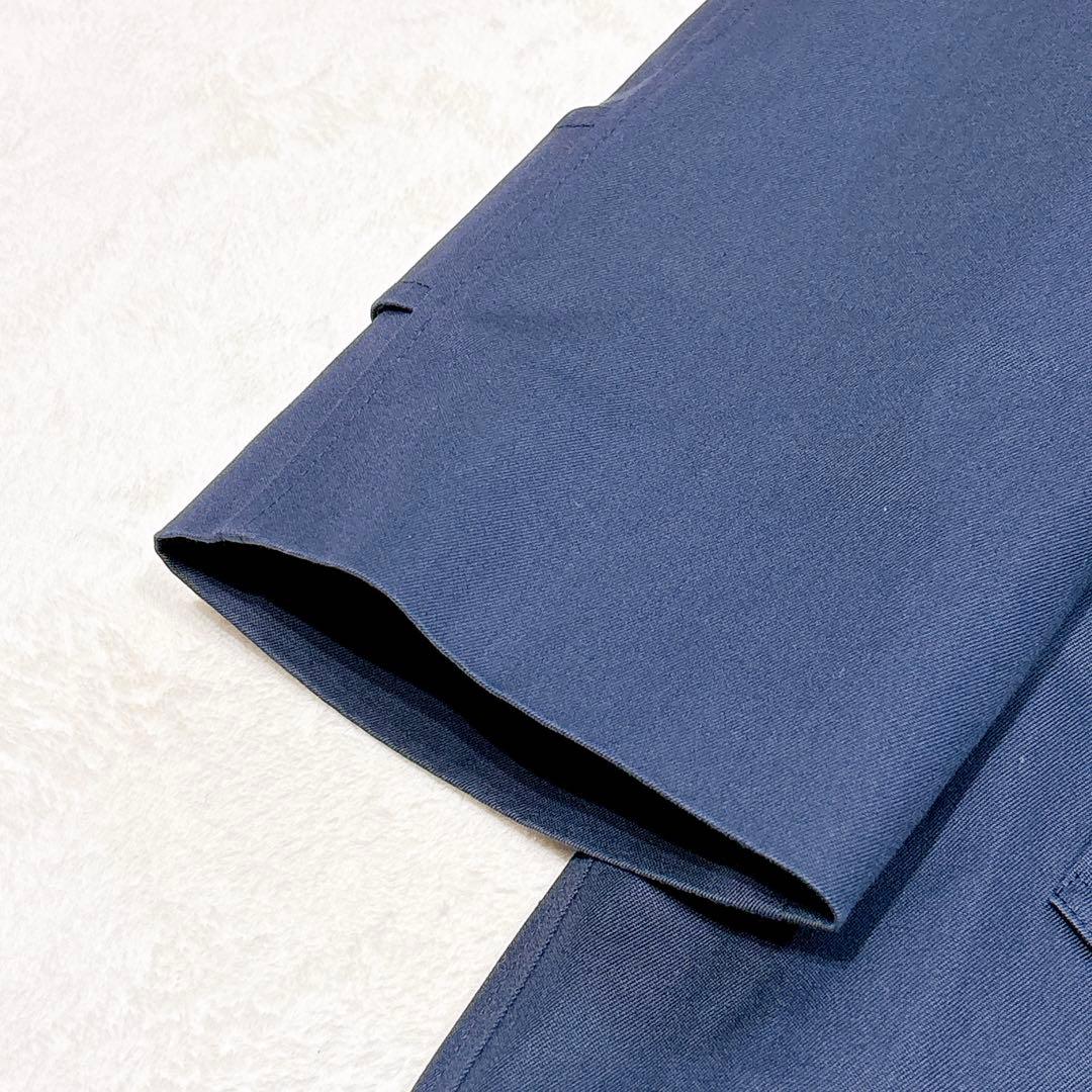 ほぼ未使用✨　アクアスキュータム　ステンカラーコート　ロング　ネイビー　メンズ