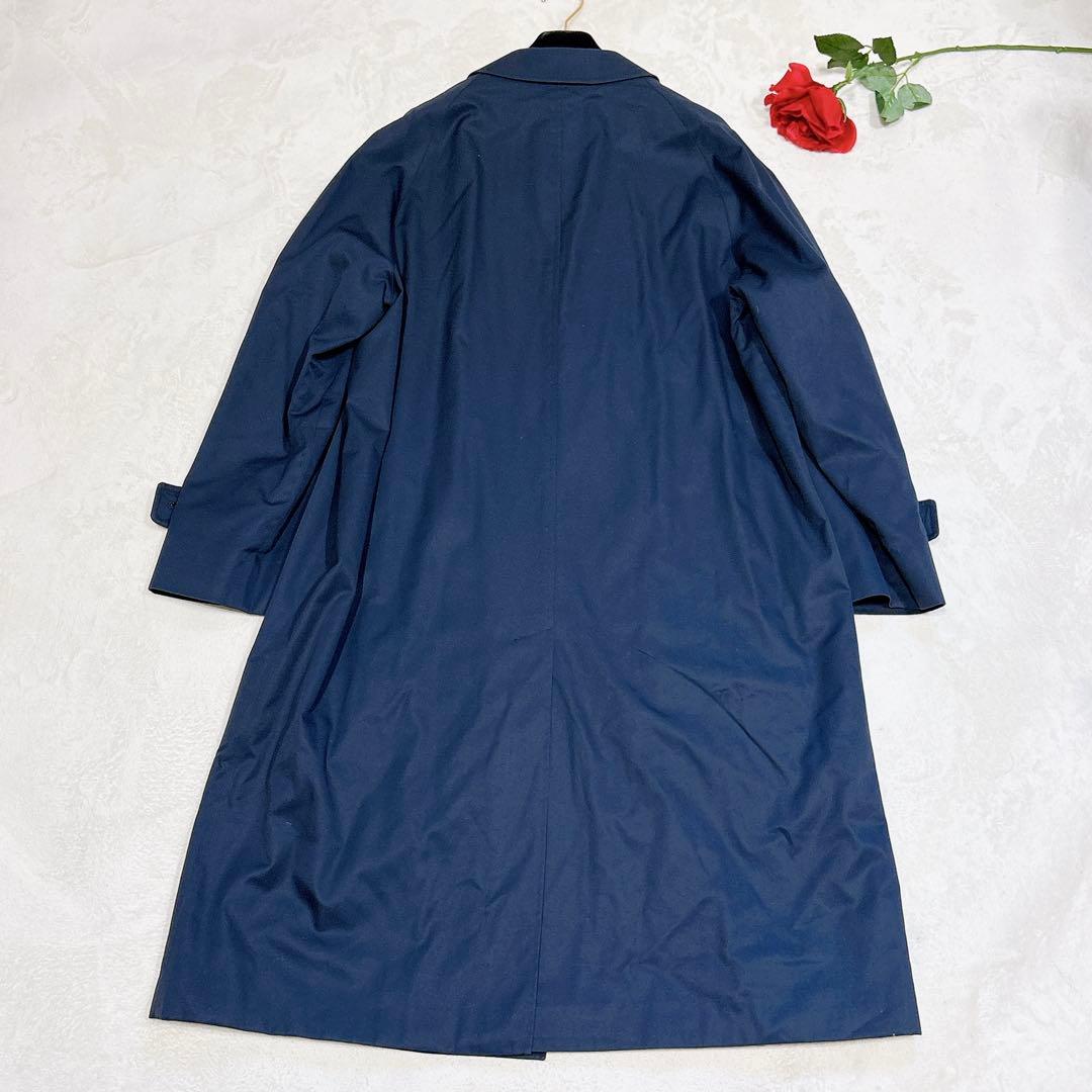 ほぼ未使用✨　アクアスキュータム　ステンカラーコート　ロング　ネイビー　メンズ