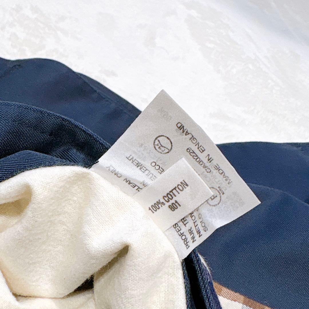 ほぼ未使用✨　アクアスキュータム　ステンカラーコート　ロング　ネイビー　メンズ