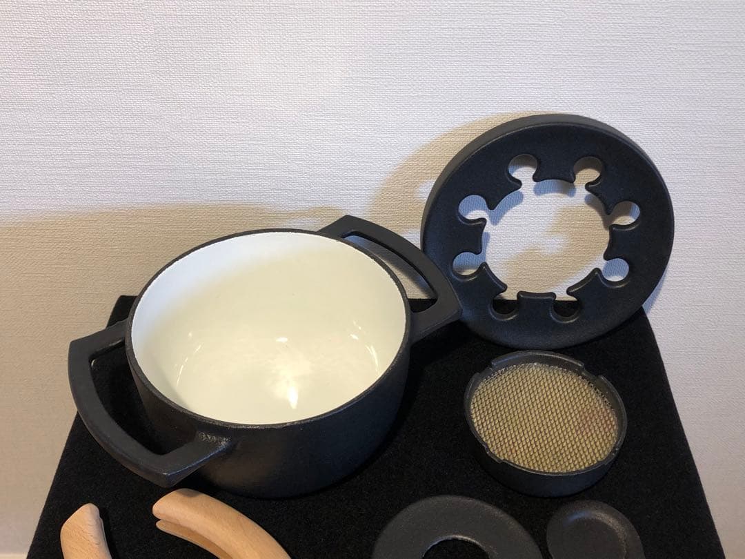 北欧 ヴィンテージ Nissen デンマーク製 フォンデュセット 鋳物 ボダム