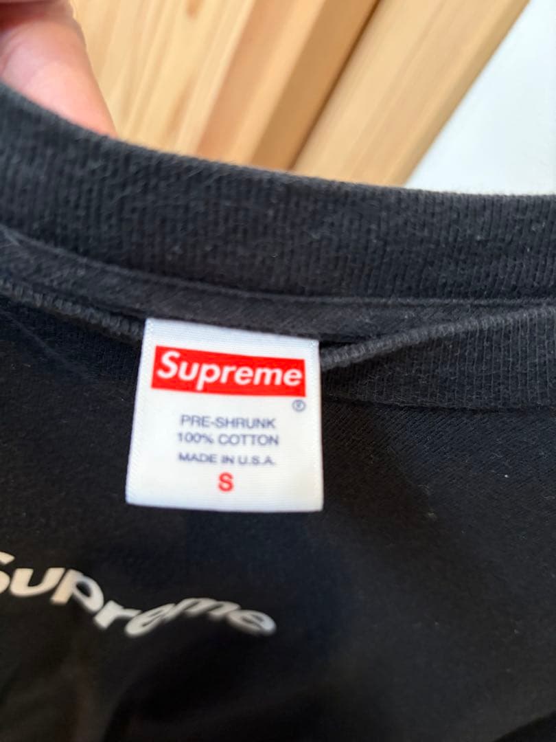 最安値　Supreme ブラック ロングスリーブ Tシャツ S