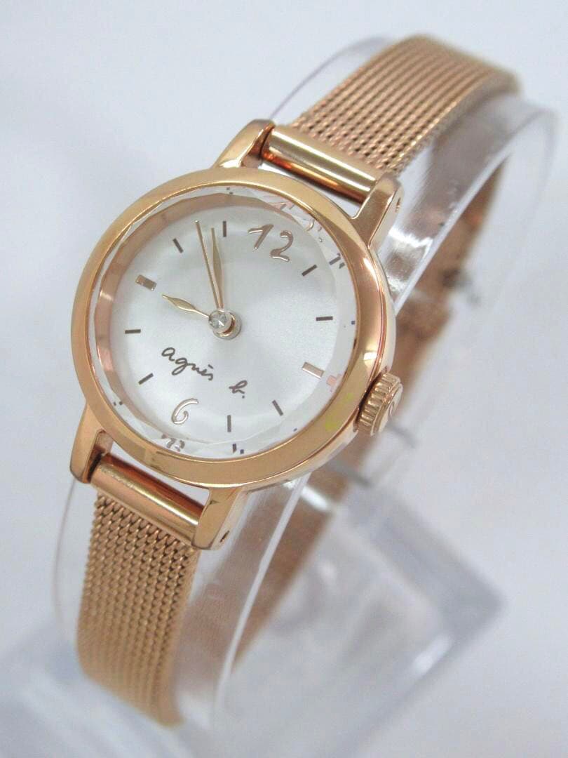 極美品 時計 ピンクゴールド VC01-KSS0 agnes b. アニエスベー