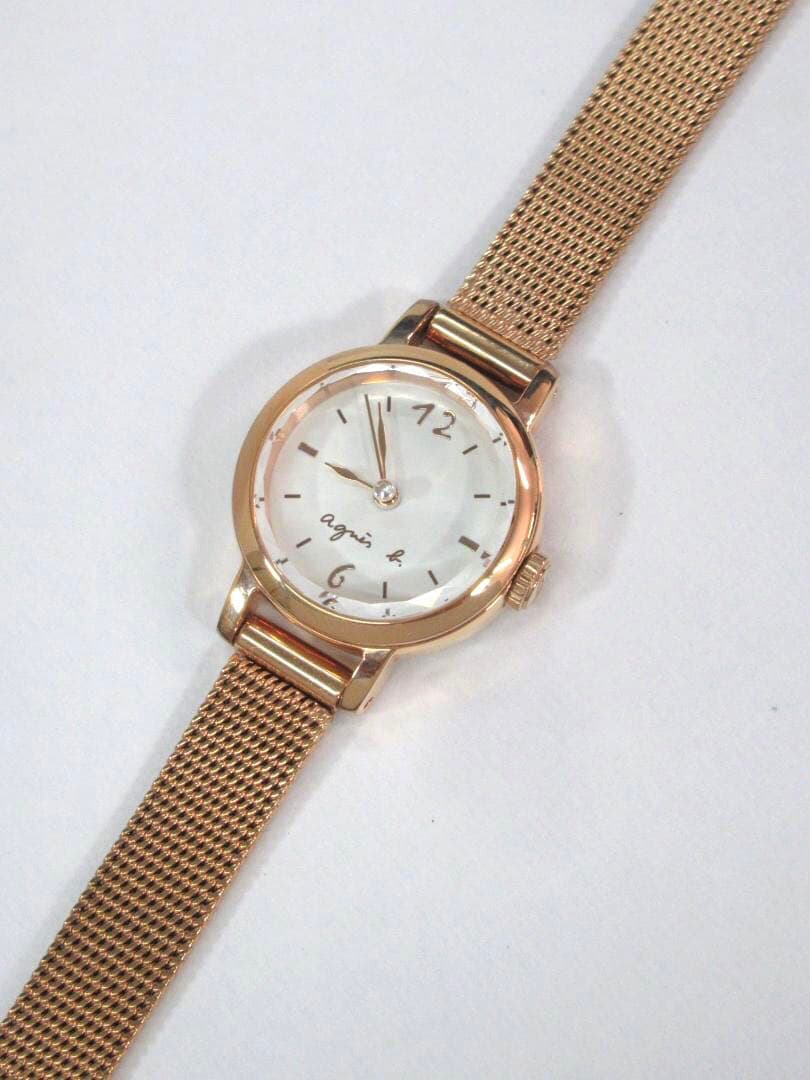 極美品 時計 ピンクゴールド VC01-KSS0 agnes b. アニエスベー