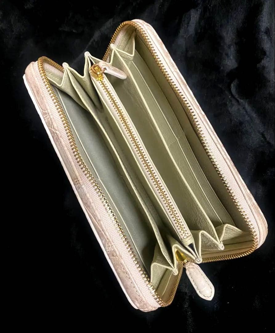 【くまのやまびこ】ヒマラヤクロコダイル長財布 ラウンドファスナー