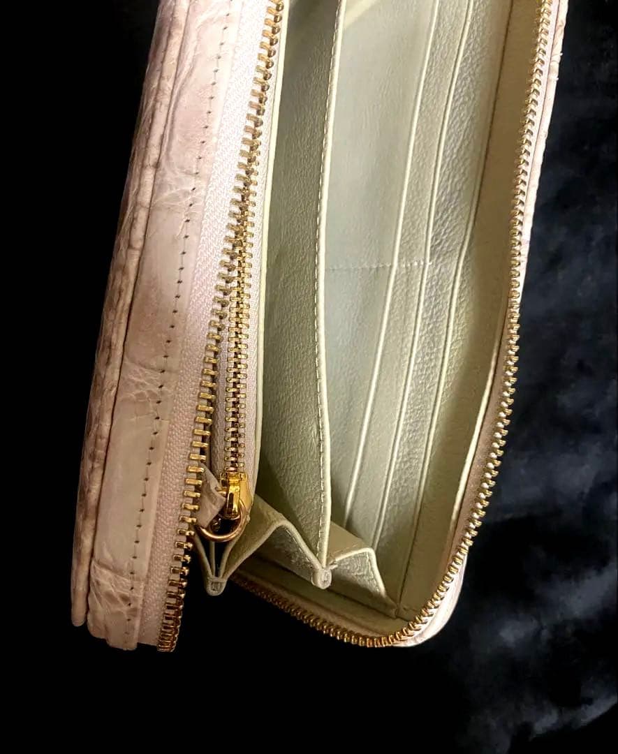 【くまのやまびこ】ヒマラヤクロコダイル長財布 ラウンドファスナー