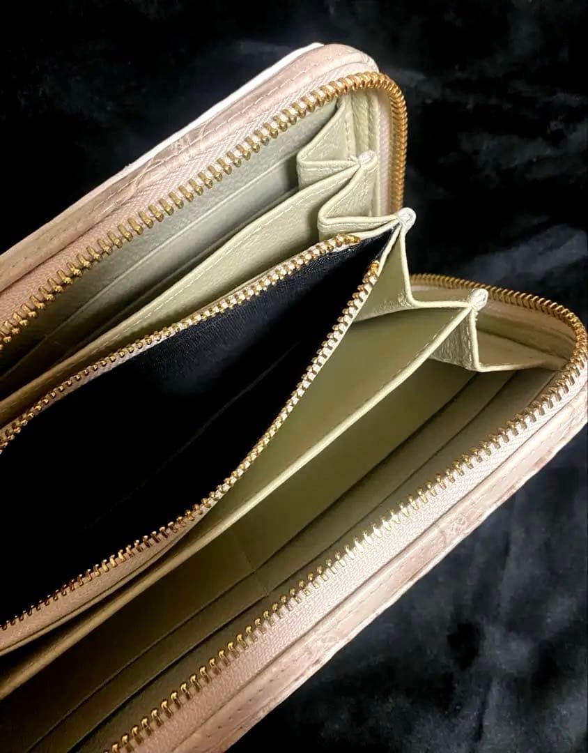 【くまのやまびこ】ヒマラヤクロコダイル長財布 ラウンドファスナー