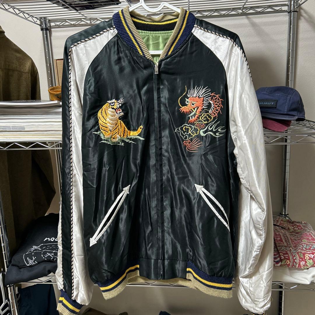テーラー東洋 リバーシブル スカジャン アセテート　鷹　虎　龍