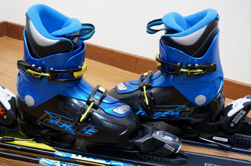 メンテ済 130cm 靴24cm ROCKER GS-9 子供用スキーセット