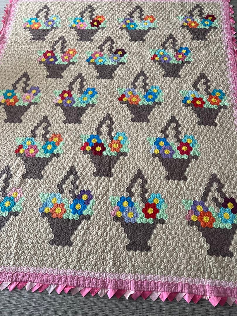 アンティークキルト✴︎フラワーバスケットキルト