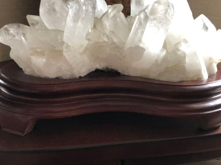 値下水晶19.9k高25、50,38cm台付(台の1箇所が動くが壊れてはいない)