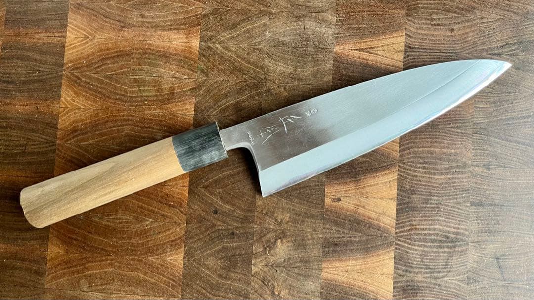 正本総本店　玉白鋼　出刃　7寸　210mm 包丁　本霞　和包丁　水牛