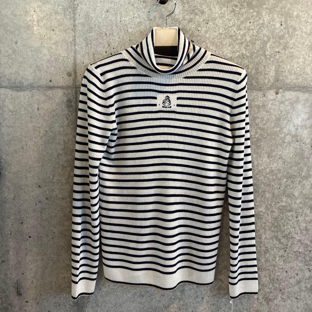 【40%OFF】Miss edi エディちゃん　タートルボーダーニット