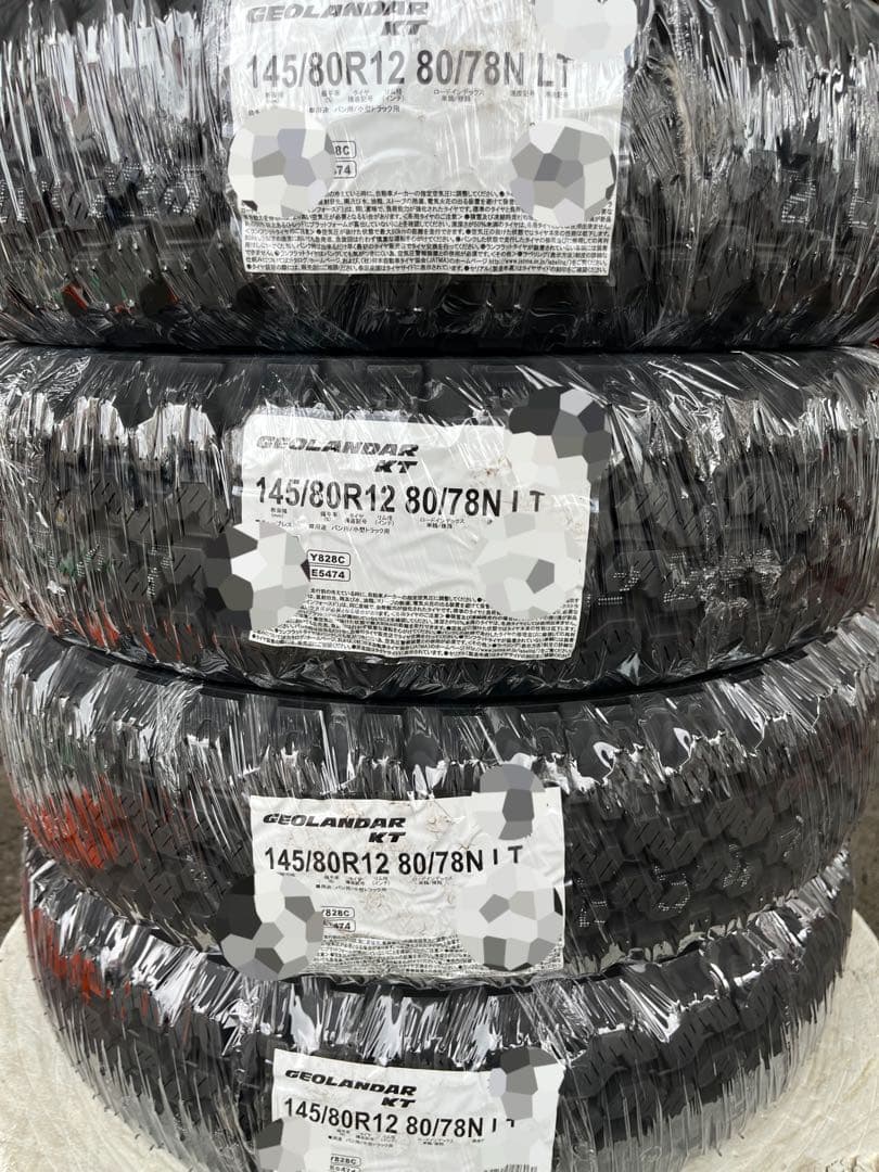 送料込み！145/80R12 80/78NヨコハマタイヤGEOLANDAR KT
